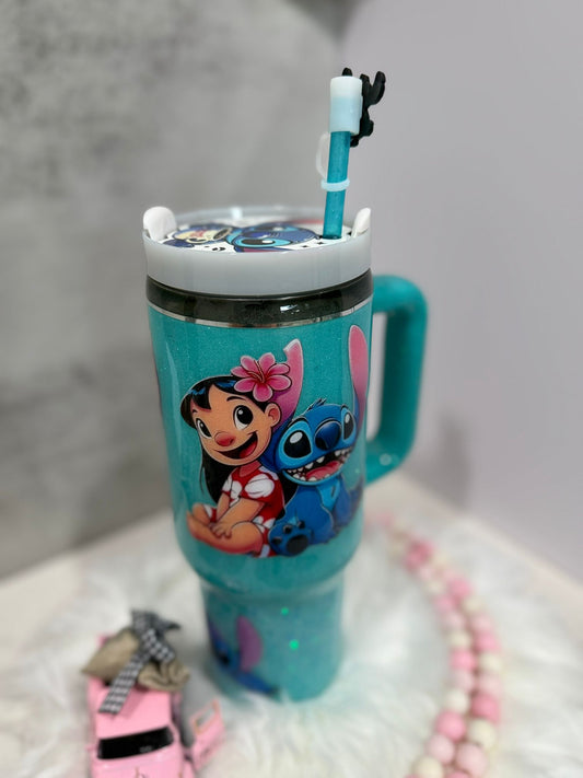 40 Oz Stitch Tumbler with Handle
