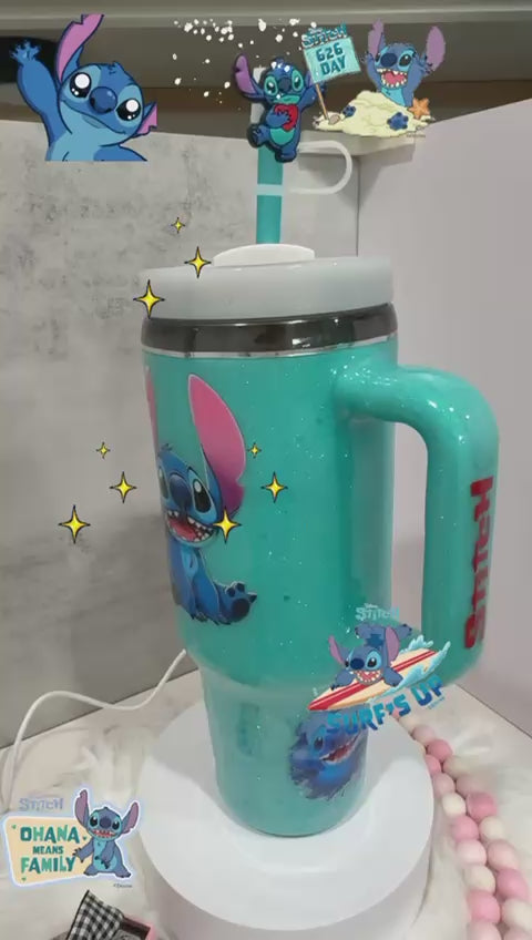 40 Oz Stitch Tumbler with Handle